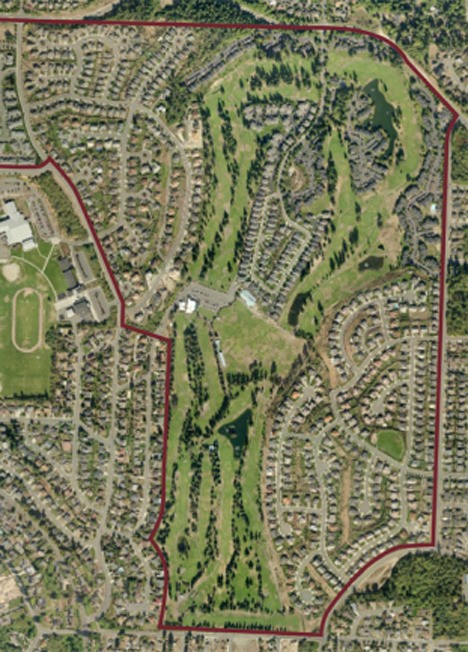 An overhead look at the Northshore Golf Course