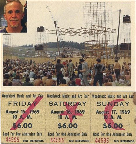 Federal Way resident Gary Goldstein (inset) snapped a few photos and saved his original tickets from the Woodstock festival