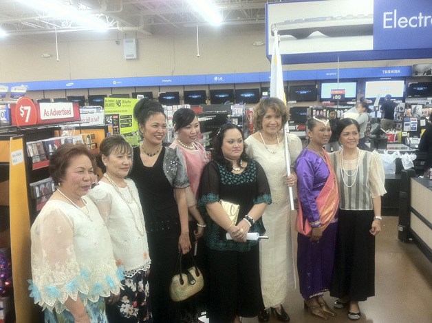 Dozens of Filipino-Americans gathered Friday at the Walmart Supercenter in Federal Way.