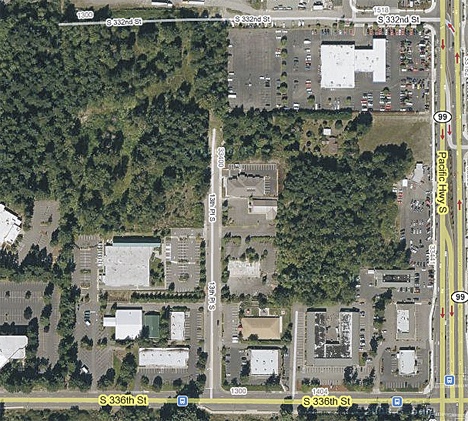 A map of the area involving a possible land purchase by the Federal Way School District.