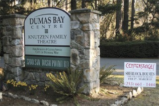 The Knutzen Family Theatre is located at the Dumas Bay Centre on Dash Point Road in Federal Way.