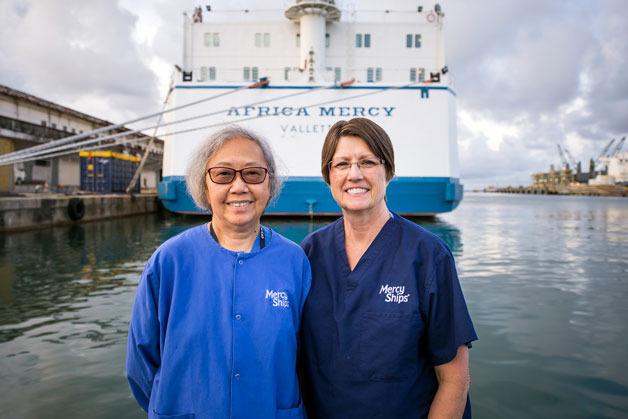 Mercy Ships volunteer nurses Theresa Cheung and Anne Turner worked in Madagascar
