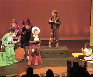 Students in last summer's production of 'Adventures of a Comic Book Artist