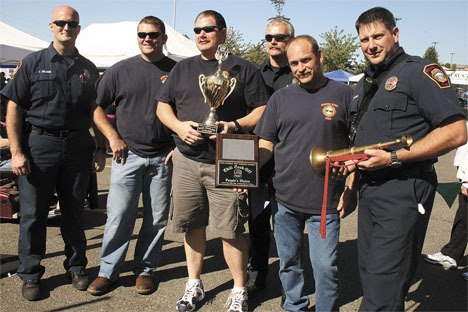 The Shark Pit team fromSouth King Fire and Rescue won first place as well as the People’s Choice Award in the second annual Federal Way Farmers Market Chili Cook-off