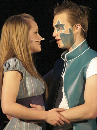 Portia Conant and Eric Chapman appear in a scene from 'Starmites