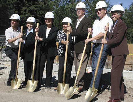 Civic leaders at the groundbreaking ceremony Sept. 15 for the Multi-Service Center’s future Program Services Building: (from left) State Rep. Mark Miloscia