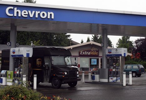 This Chevron station at South 348th Street and Pacific Highway South was the first of two stations robbed early morning July 25 in Federal Way.