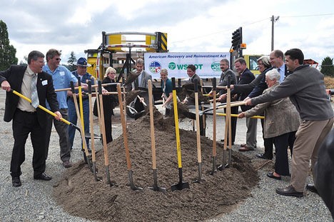 Groundbreaking ceremony Aug. 14 for the Stage 7 HOV Lane project.
