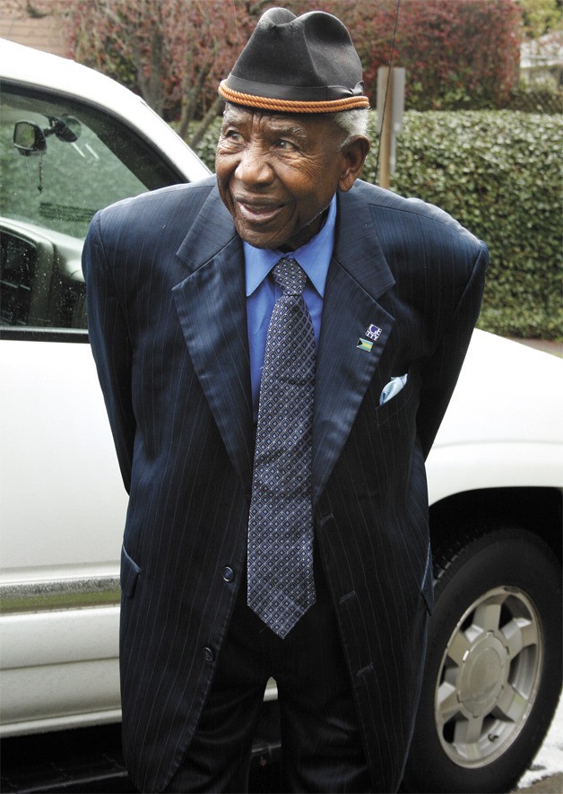 This photo of Otis Clark was taken in April 2012 outside his home in Federal Way. He was 109 years old.