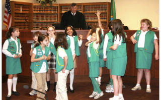 Fourth-graders from Girl Scouts of America Troop 1685