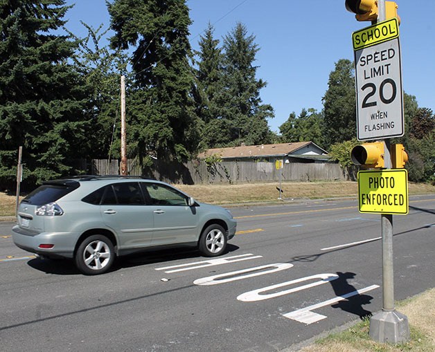 The school zone speed enforcement cameras for Saghalie Middle School are located on 21st Avenue SW