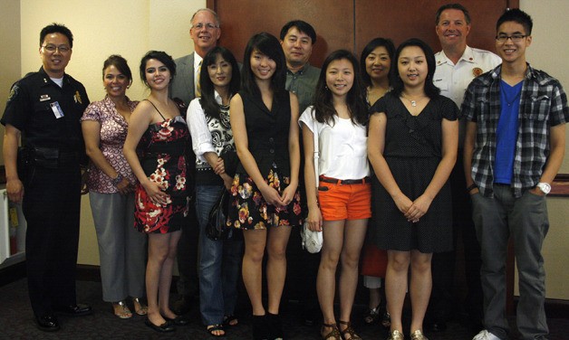 Kiwanis Club of Federal Way awarded scholarships to local students. They are pictured with their parents