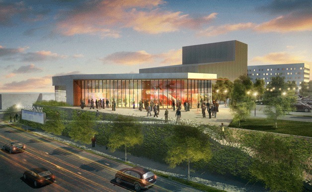 A rendering of what the Performing Arts and Events Center could look like.