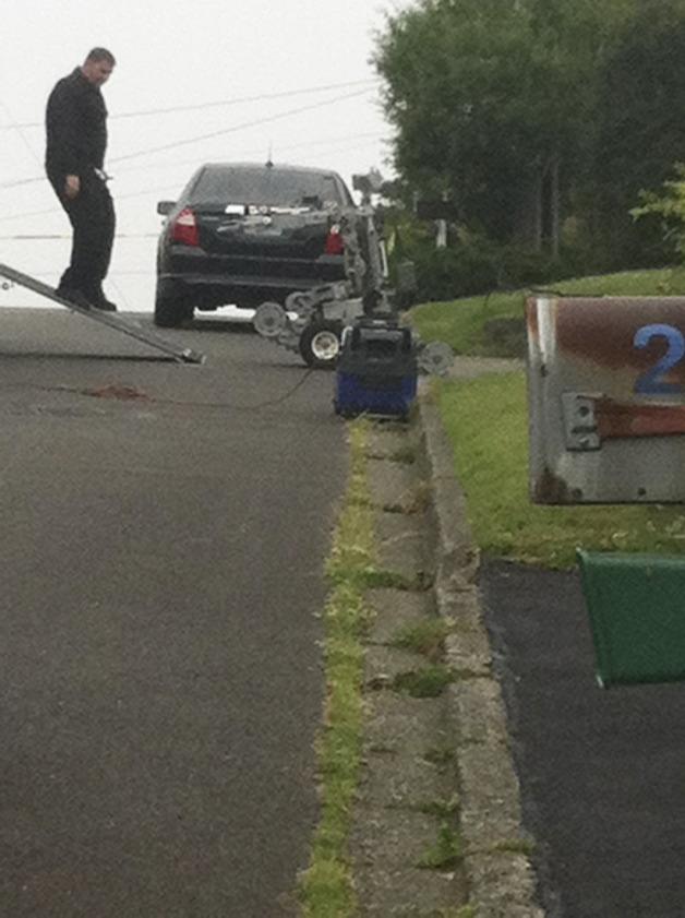 An anonymous reader emailed this photo of the Federal Way Police Department investigating a potential bomb threat Friday morning in the 2400 block of SW 307th Street.