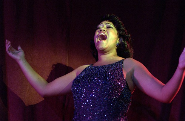 Stacie Calkins will sing a full range of Aretha Franklin’s songs April 16 at Centerstage Theatre in Federal Way. The show is a fundraiser for Centerstage and features live and silent auctions.