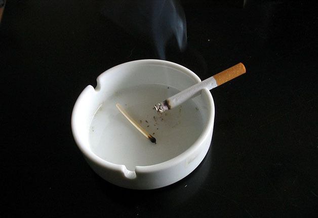 A cigarette in an ashtray