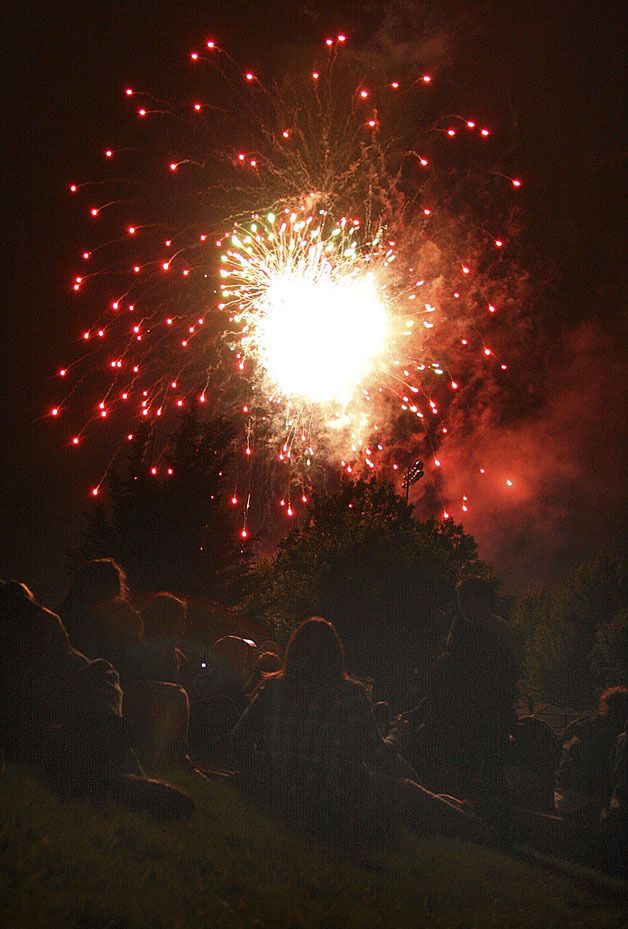 A scene from the 2010 fireworks show at Celebration Park in Federal Way.