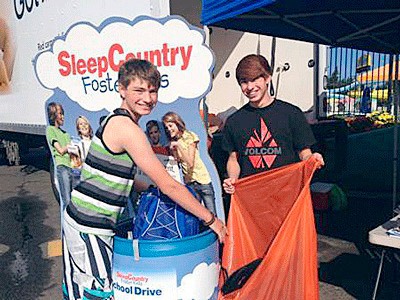 Drop off donations for foster children at Wild Waves during Sleep Country’s Foster Kids Day on June 14.