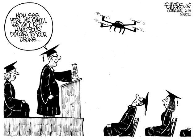 Delivering diplomas to drones