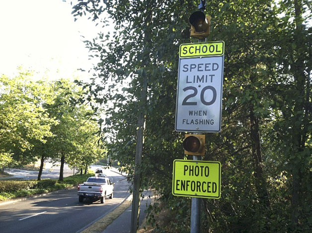 This sign is posted on 1st Avenue South near Panther Lake Elementary School and Winco in Federal Way.