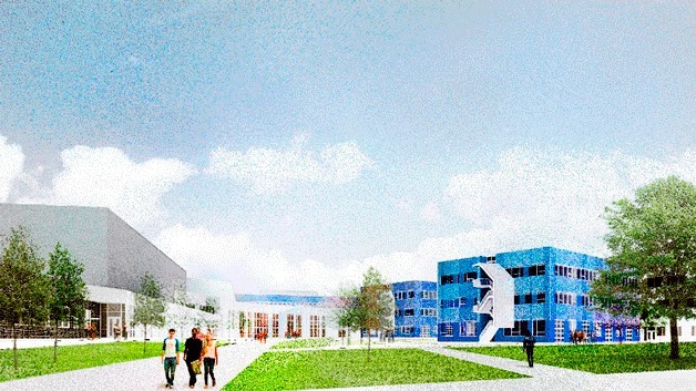 An architect's rendering of the new Federal Way High School.