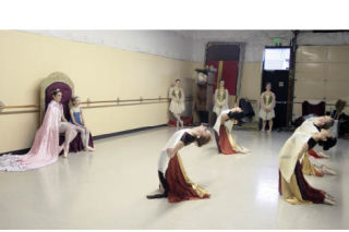 Ninth Avenue School of Dance members rehearse for the upcoming production of “The Nutcracker.” Left to right: Olivia Rao