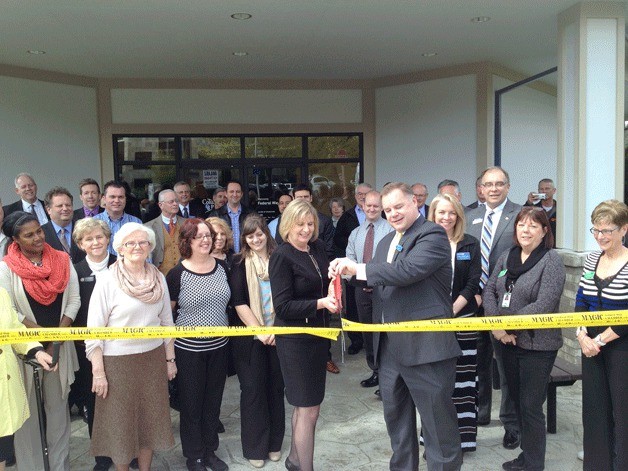 Columbia Bank officials and the Greater Federal Way Chamber of Commerce hosted a ribbon-cutting ceremony on Wednesday