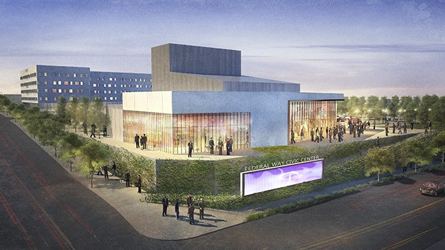 The proposed Performing Arts and Conference Center (PACC) is expected to cost close to $32 million and would be the most expensive public project in Federal Way history. The project is slated for the abandoned Toys R' Us site on 20th Avenue South near the Federal Way Transit Center.