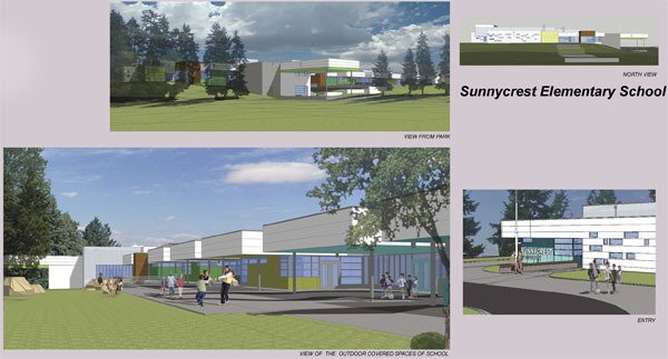 Artistic rendering of the new Sunnycrest Elementary School in Federal Way.