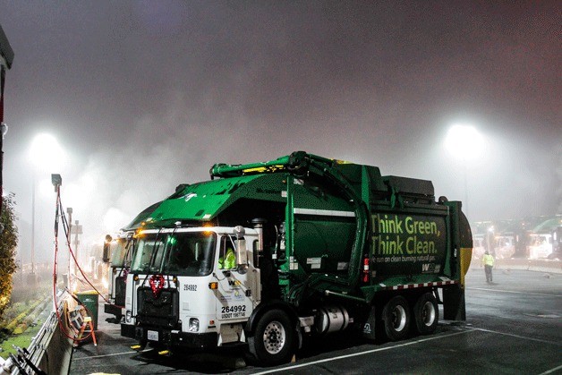 Waste Management's Wednesday morning started at 6 a.m. at their Auburn starting point