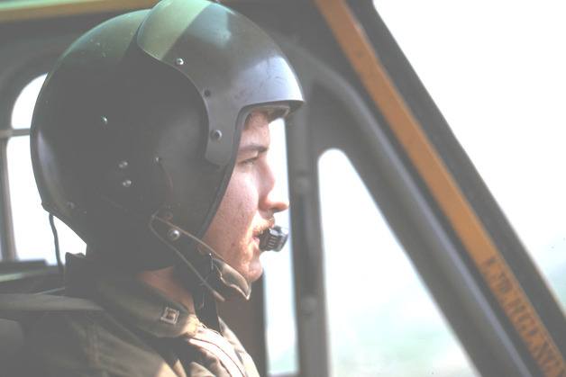 Federal Way resident Gene Krueger pilots a UH-1H helicopter in Vietnam in this 1969 photo.
