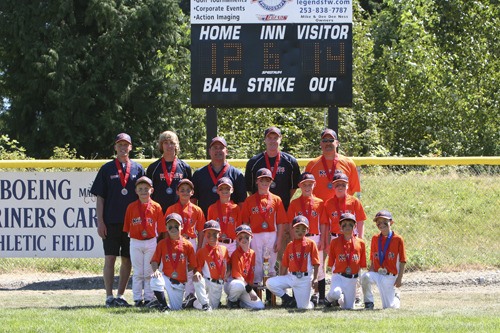The Federal Way Knights U8 baseball team won the recent championship in their bracket at the Summer Knights VI baseball tournament in Federal Way.