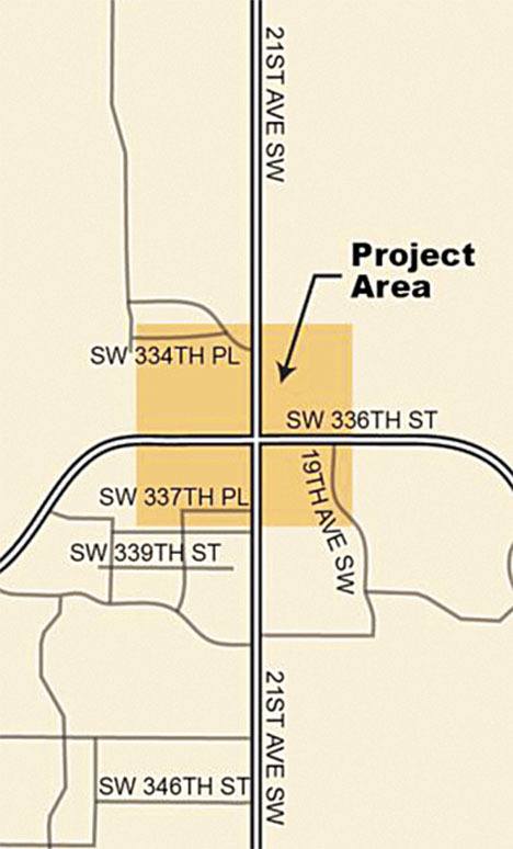 A road construction project is expected to reduce congestion at 21st Avenue SW and SW 336th Street in Federal Way.