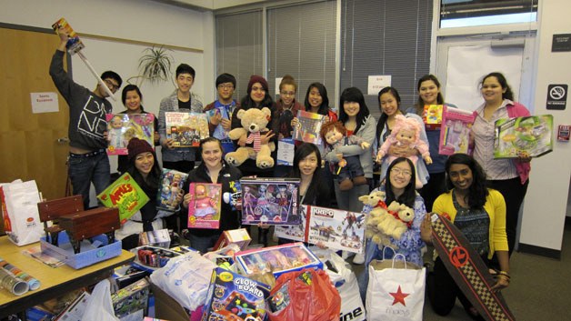 The Federal Way High School Key Club helped again this year to wrap gifts for Toys for Tots.