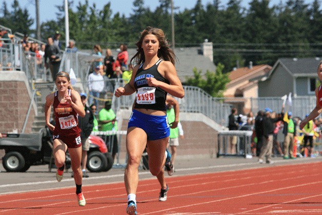Federal Way High School senior Hannah Cunliffe competes at state meet on Friday at Mount Tahoma High School.
