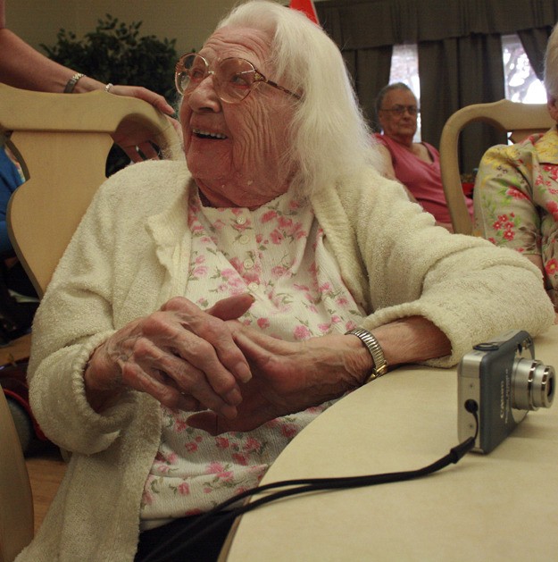 Byrdie Schoewe marked 104 years of life on Aug. 26.