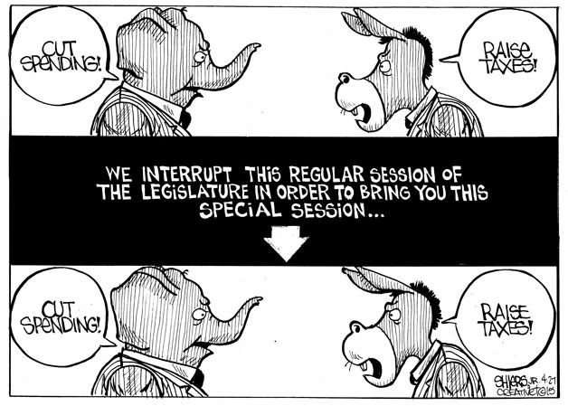 We interrupt this regular session of the Legislature —