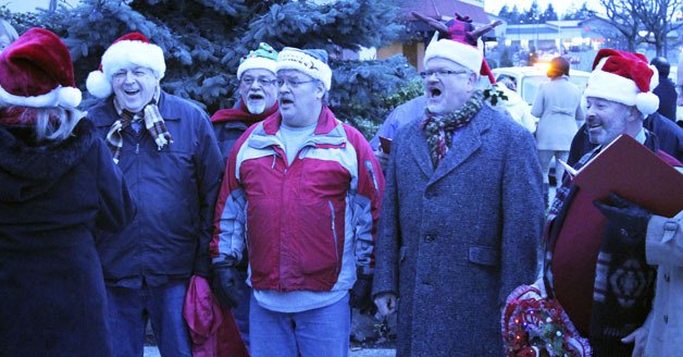 Federal Way held its second annual Christmas tree lighting event Dec. 8 at The Commons Mall. Pictured above: The Harmony Kings were among local groups to sing holiday songs.