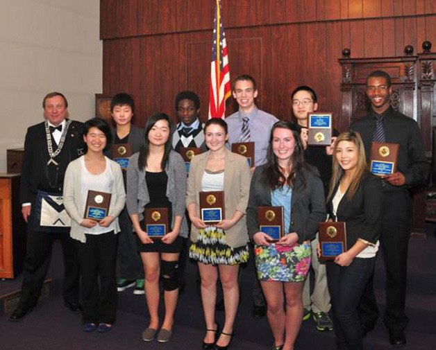 Pictured are the Masonic Outstanding Juniors for 2012. (Bottom row left to right) Mary Kim (TJHS)