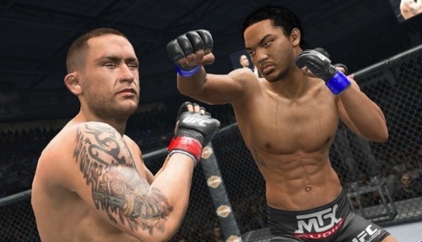 Here is a screen shot of Decatur High School graduate Benson Henderson (right) fighting Frankie Edgar on the video game