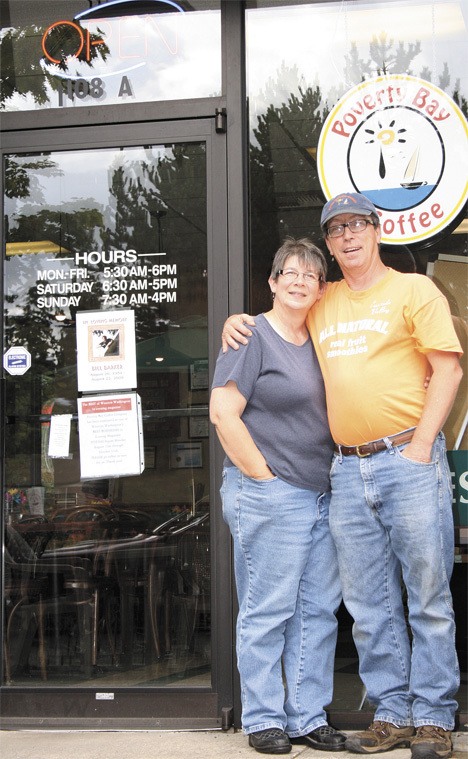 Business partners (and husband and wife duo) Alice and Dan Olmstead own Poverty Bay Coffee Company. The coffee shop is one of 51 businesses that are nominated for Evening Magazine's Best of Western Washington contest.
