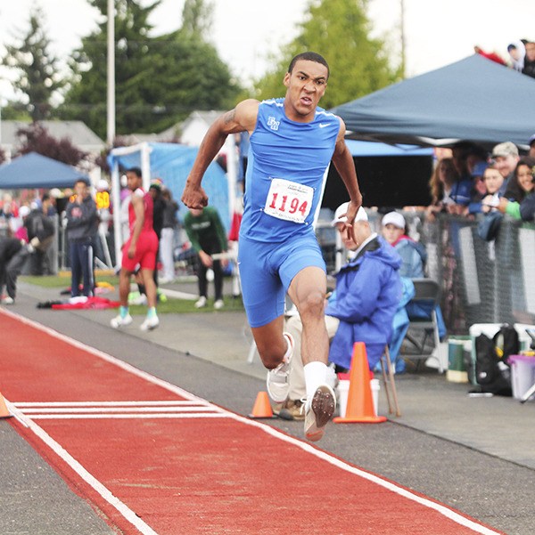 Federal Way senior Keenan Curran won the state championship in the triple jump a season ago and will play football in the fall at the United States Air Force Academy.