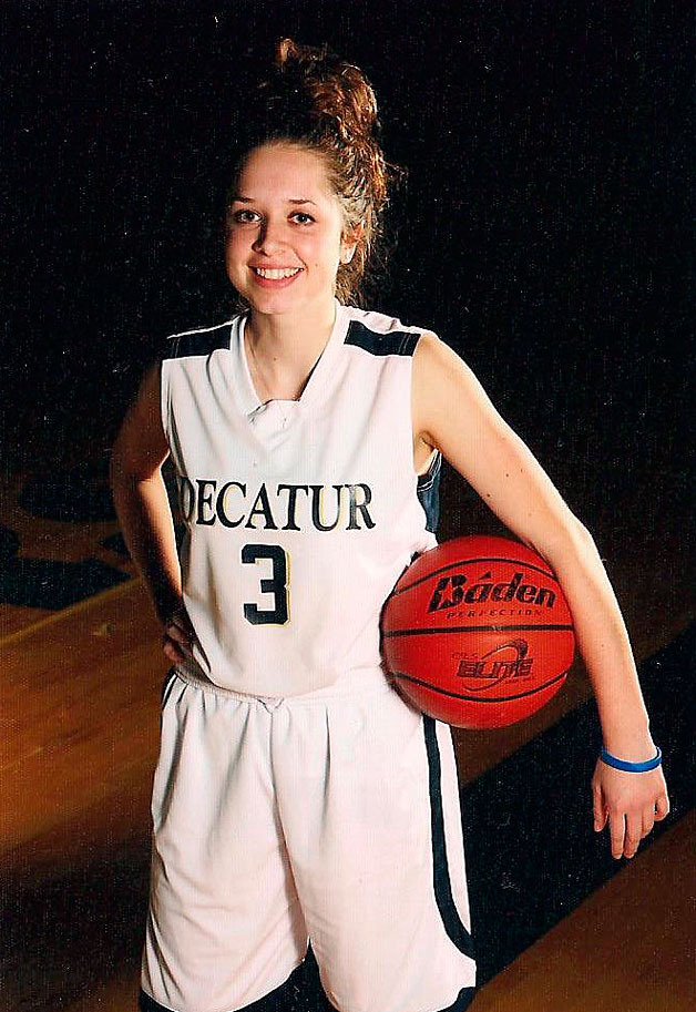 Decatur High School senior Marissa Johnson played basketball for the school for four years. Johnson was the top scorer and was elected captain of the team.
