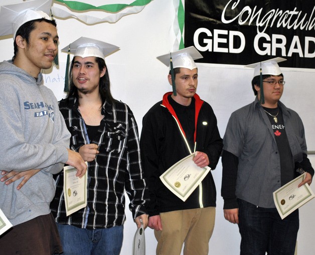 A few of the 37 students who earned their GEDs from Multi-Service Center last year were honored on Jan. 27