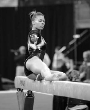 Oregon State University junior Tasha Smith won Pac-10 titles on the vault and floor exercise last month. Smith also received a perfect 10.0   on the floor exercise during a dual-meet in February against BYU.
