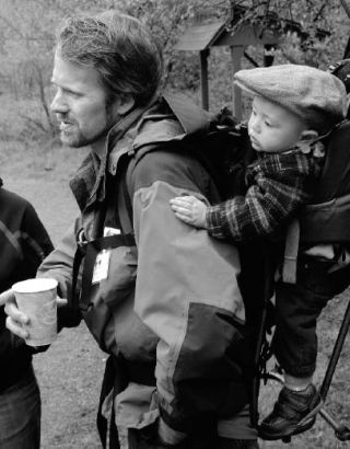 Russ Higley and his 14-month-old son