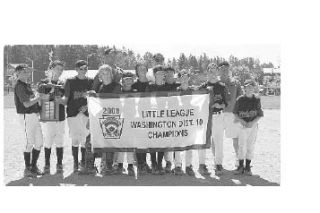 The Steel Lake Little League baseball team recently won the District 10 title. The 11 and 12 year olds start the state tournament tomorrow in Mill Creek.