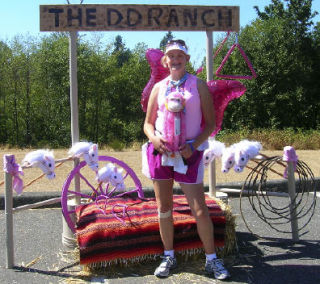 Stephanie Squires at one of the “pit stops” during the 3 Day Walk in 2006.