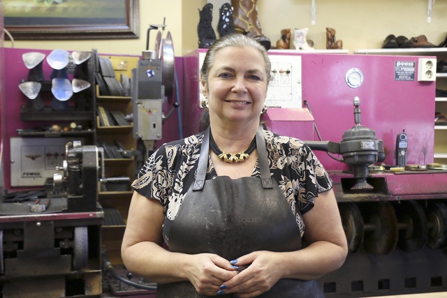 Kathy Matson is the owner and operator of Busy Shoes Shoe Repair. Matson has worked as a cobbler for 40 years. TERRENCE HILL