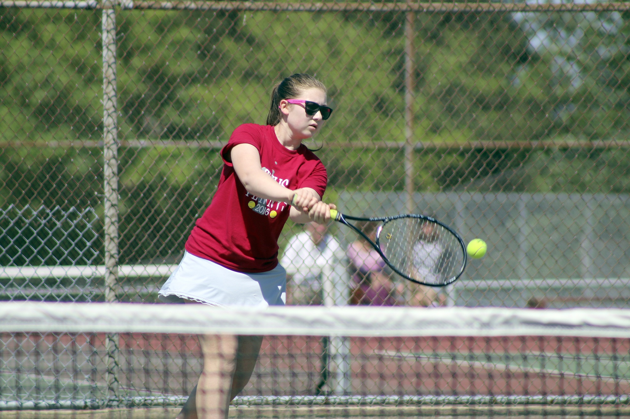 Thomas Jefferson’s Erica Dillard during the South Puget Sound League Central tournament on May 6 at Thomas Jefferson High School. She secured the third seed for the West Central District singles tournament. TERRENCE HILL